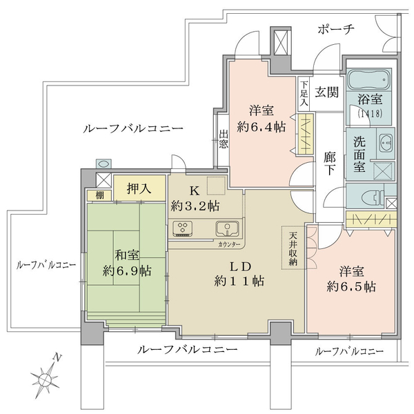 ヴェルマージュ和光南 間取図