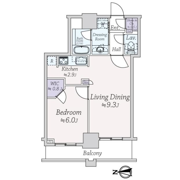 クレストタワー品川シーサイド 間取図