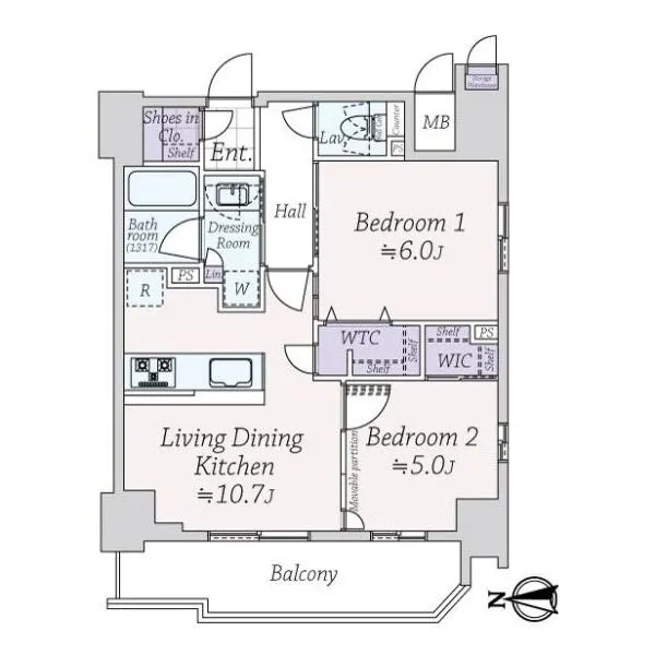 エステムプラザ南船場レジスタ 間取図