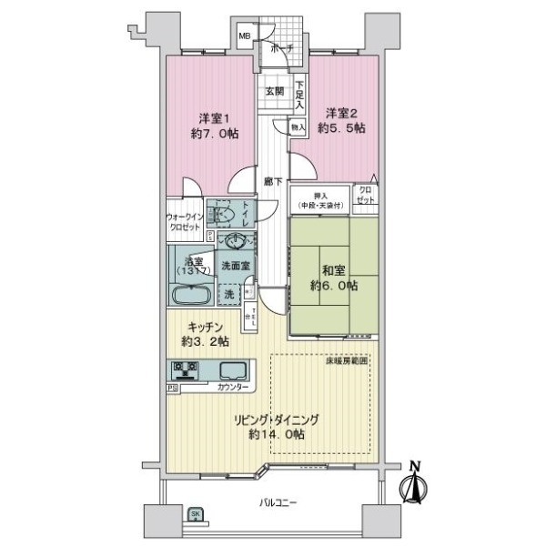 ユニーブル黒川シティ 間取図