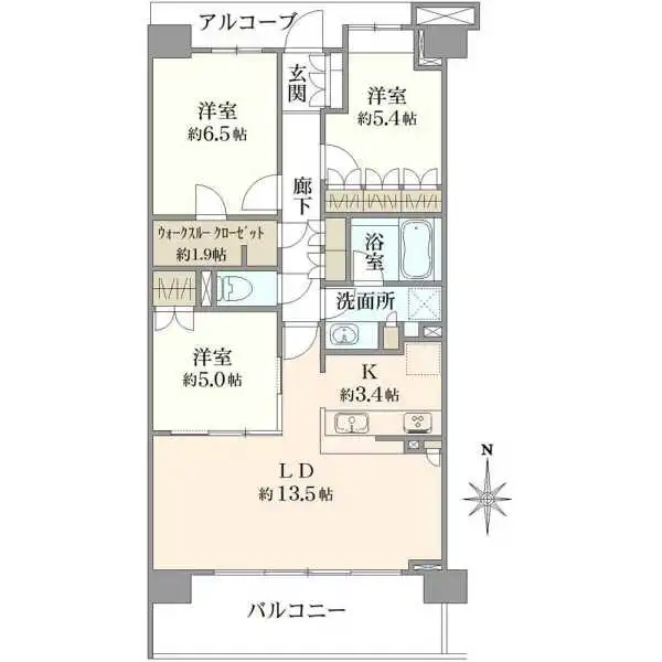 ザ・パークハウス国分寺四季の森ＩＩ 間取図