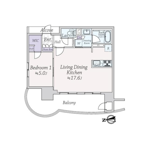 ラシュレ北浜 間取図