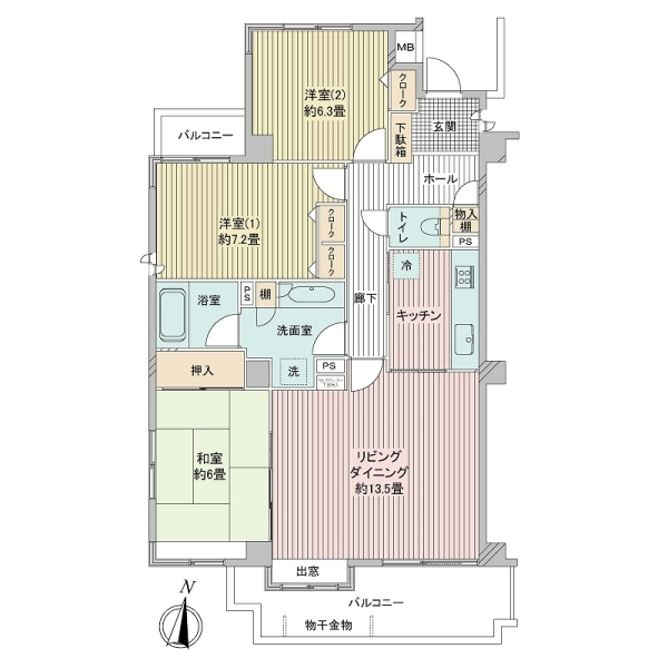ルネ東寺尾中台 間取図