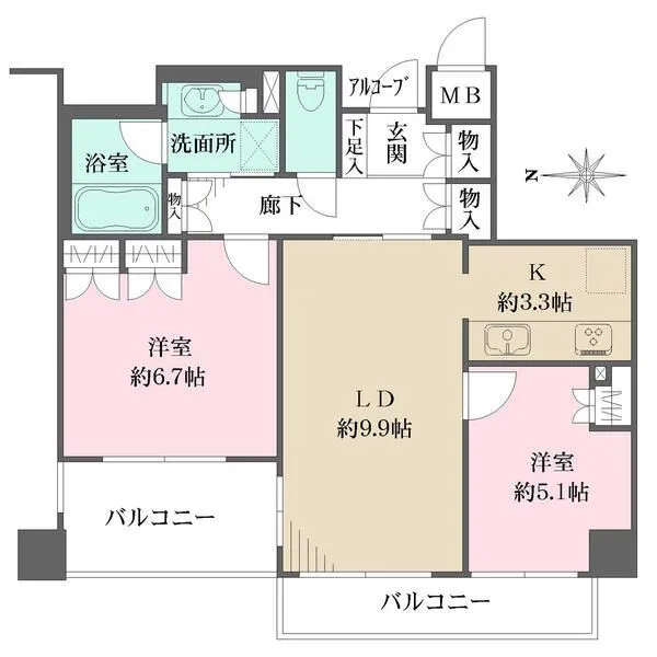 リーベスト千里中央 間取図