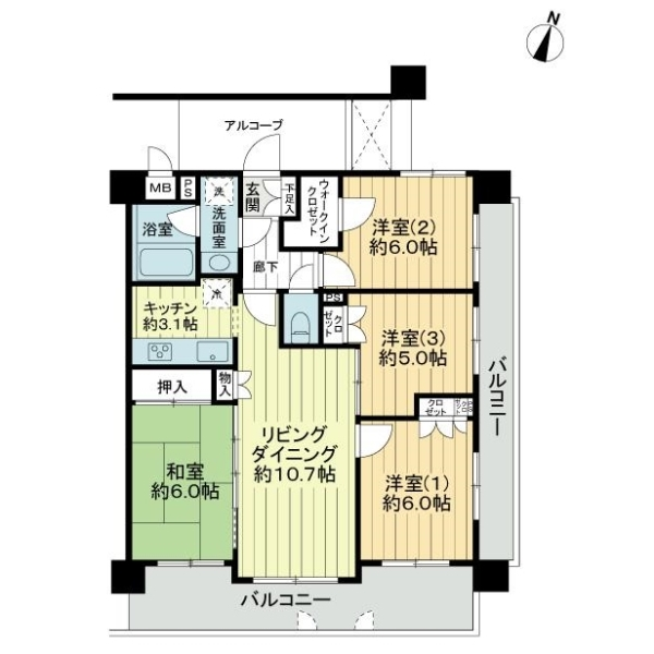 マイキャッスル武蔵浦和２ 間取図