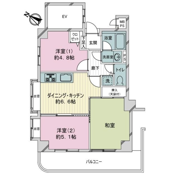 ライオンズマンション本蓮沼第２ 間取図