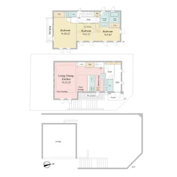 名古屋市名東区石が根町 間取図