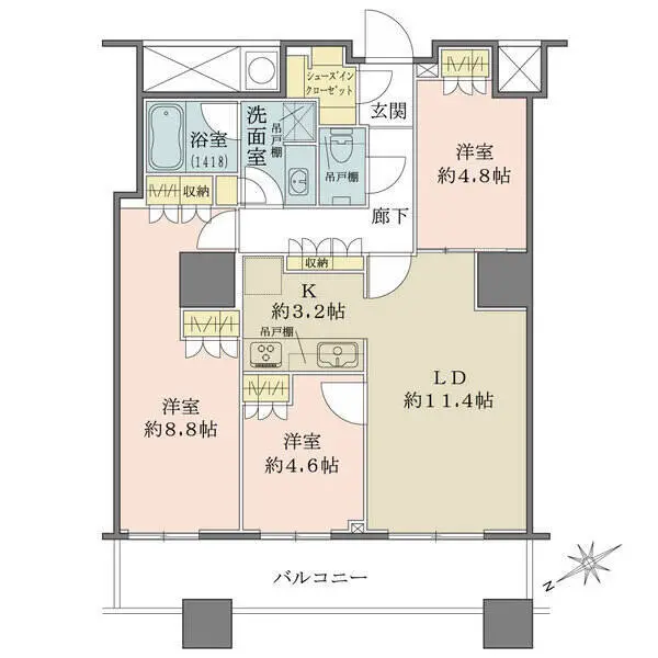 ザ・パークハウス西新宿タワー６０ 間取図