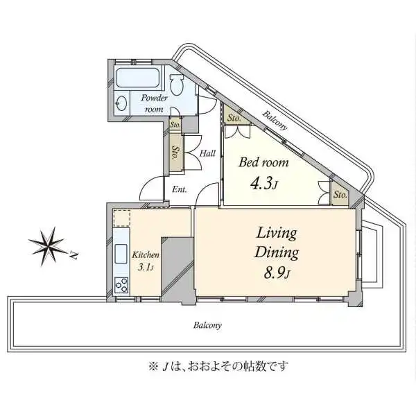 中野坂上マンション 間取図