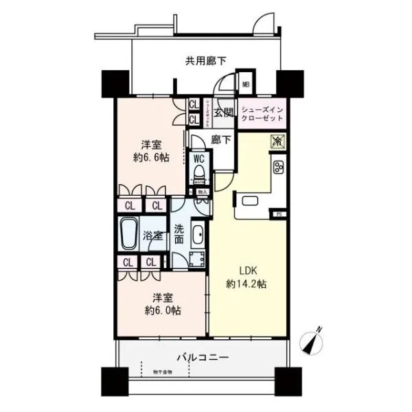 大阪府高槻市城北町１丁目 間取り図