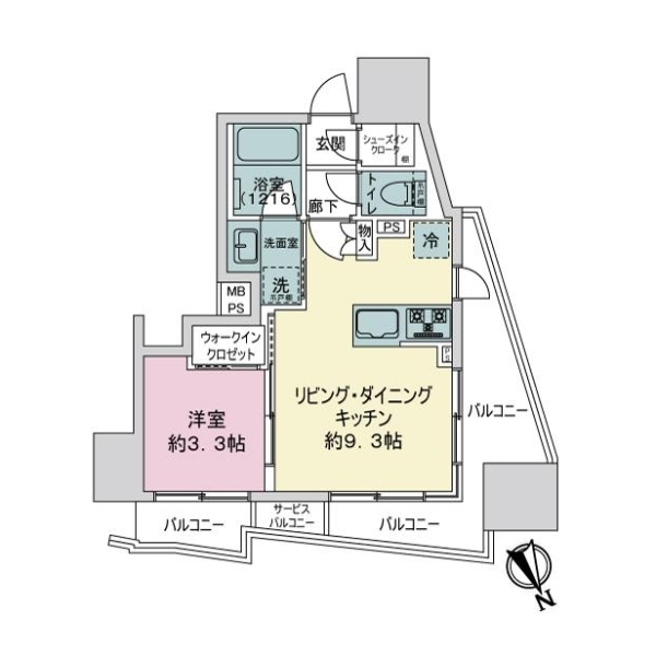 グローベル本八幡プレミアム 間取図
