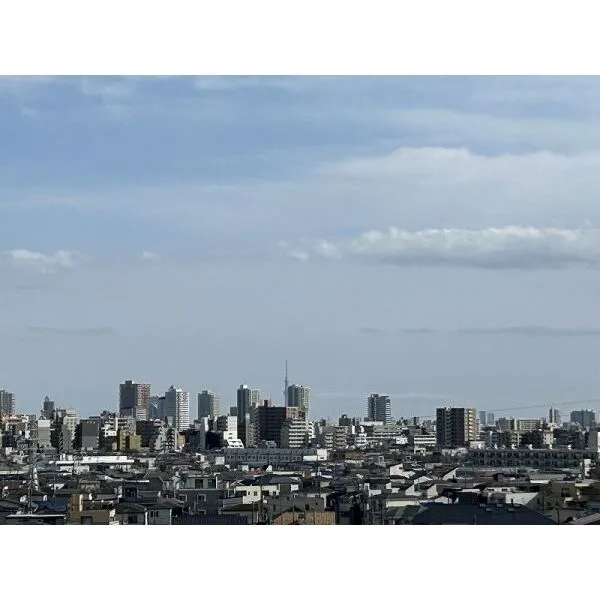 わらびスカイハイツ 晴れている日にはマンションの屋上からスカイツリーが望めます