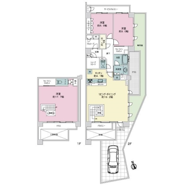プラウド川名山 間取図