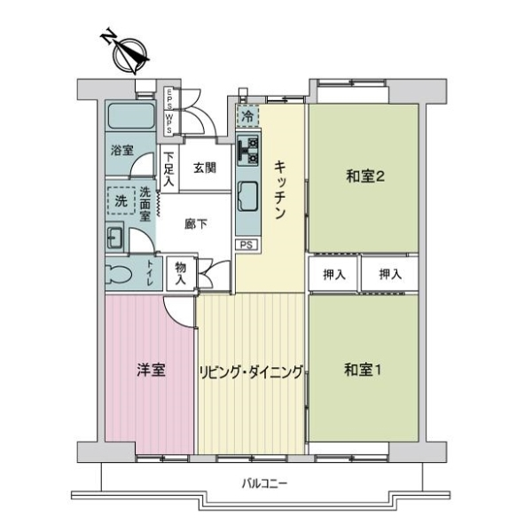 美浜東エステ−ト４号棟 間取図