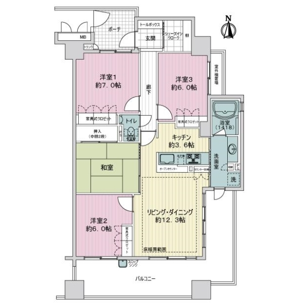 サーパス浅間町 間取図