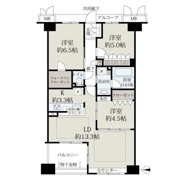 ファインフラッツ奈良町三条 間取図
