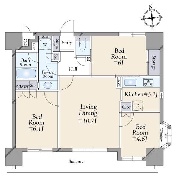 藤和シティホームズ高円寺 間取図