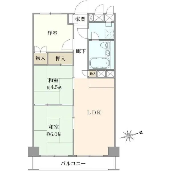 小金井中町マンション 間取図