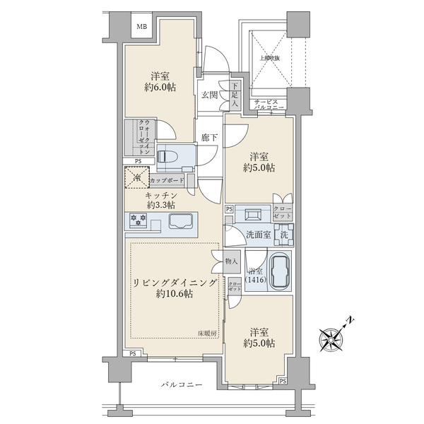 ブリリア東中野パークサイドヒルズ 間取図