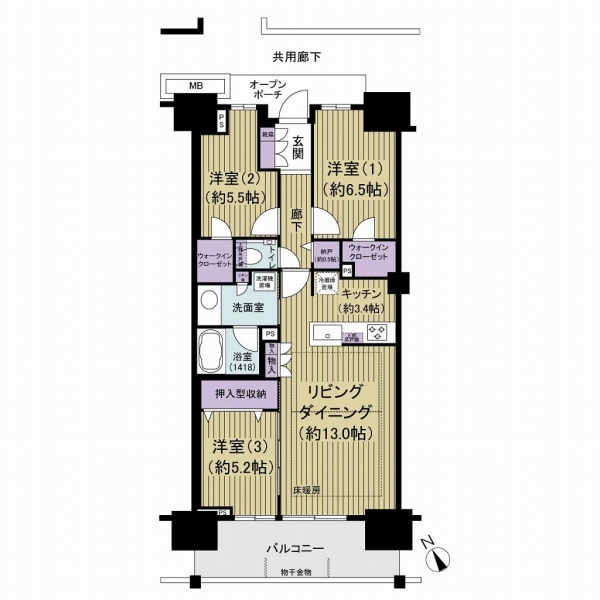 プラウド市川 間取図