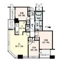 ディーグラフォート大阪N.YタワーHIGOBASHI 間取り図