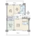 リーフガーデン和泉中央３番館 間取図