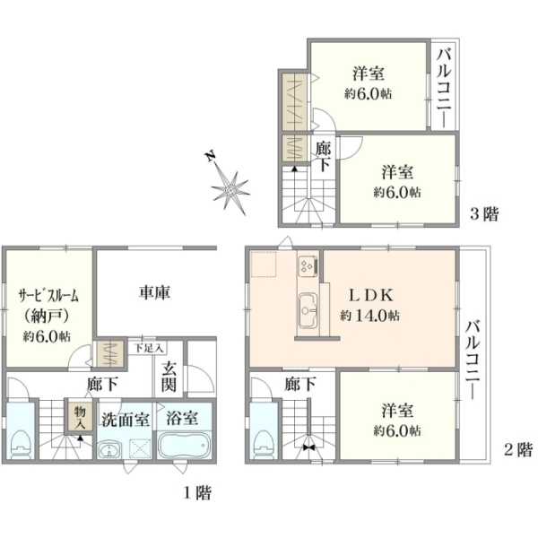 江戸川区江戸川２丁目 間取図