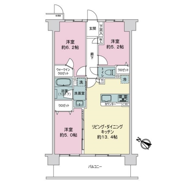 サンクレイドル東川口 間取図