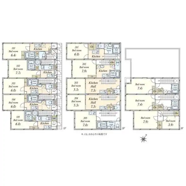 ソルナクレイシア中野白鷺 間取図