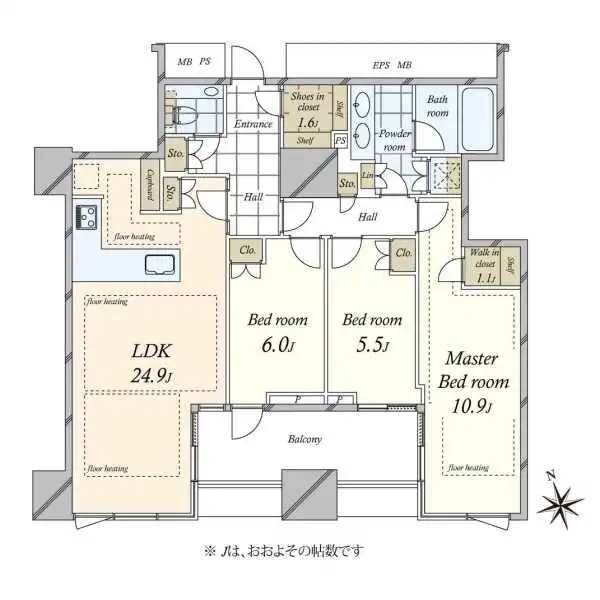 三田ガーデンヒルズノースヒル 間取図
