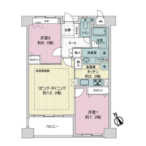 サンパーク鶴舞公園南 間取図