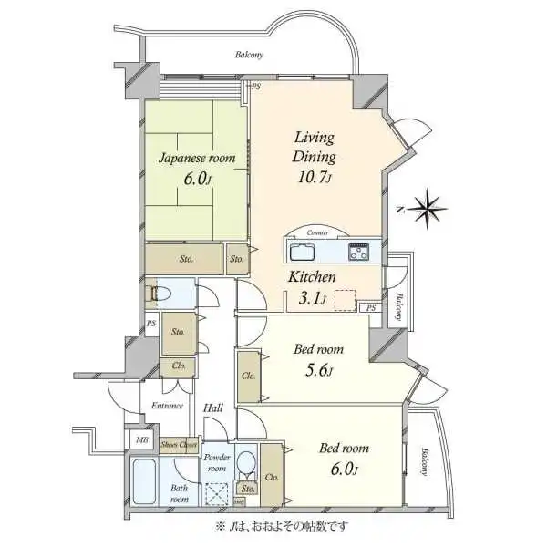 朝日マンション駒場Ｂ棟 間取図