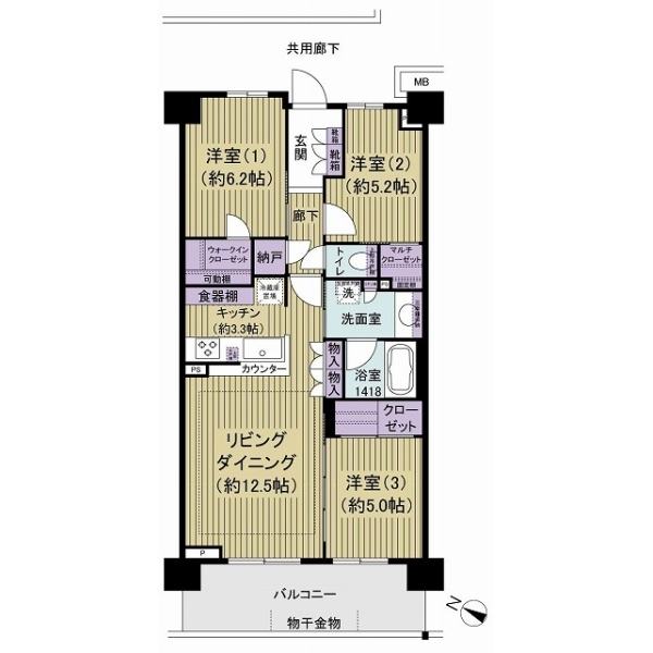 オハナ蘇我ガーデニア 間取図