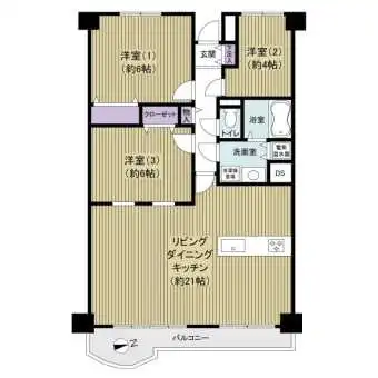 ３ＬＤＫ、７９m2、室内新規内装リフォーム済み