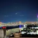 コスモポリス品川 眺望：LDKからの夜の眺望