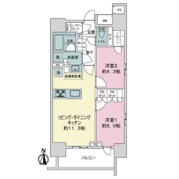 オープンレジデンシアＴＨＥ　ＭＩＤ　ＧＡＴＥ 間取図