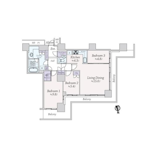 Ｗ　コンフォートタワーズイースト 間取図