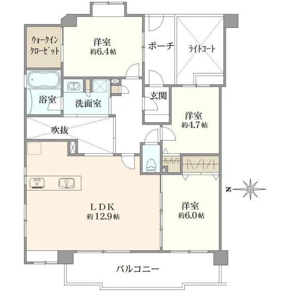 ライオンズマンション葛飾鎌倉 間取図