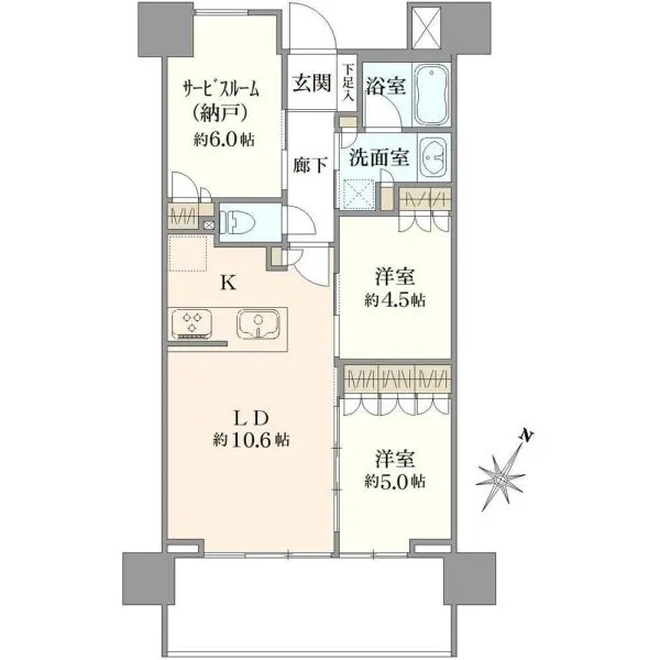 ライオンズ南千住グランプレイス 間取図