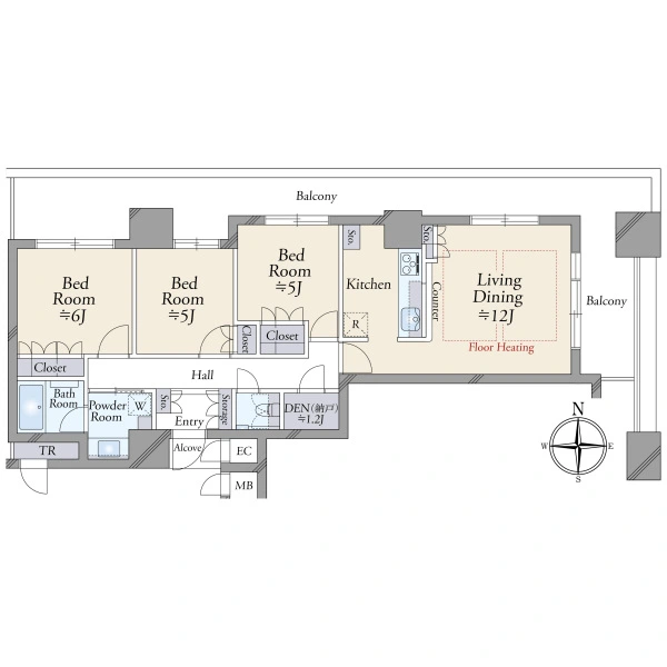 上本町ヒルズマーク 間取図