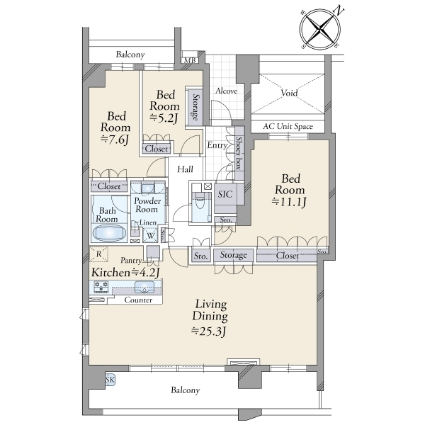 パークハウス千里中央ノーザン・レジデンス 間取図