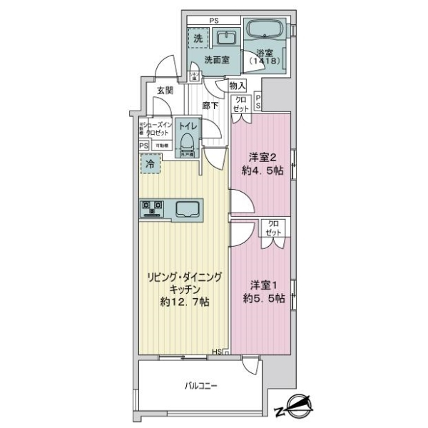 オープンレジデンシア大須門前町 間取図