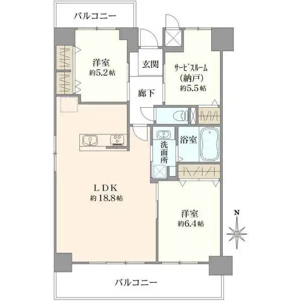 ハイツ伏見桃山 間取図