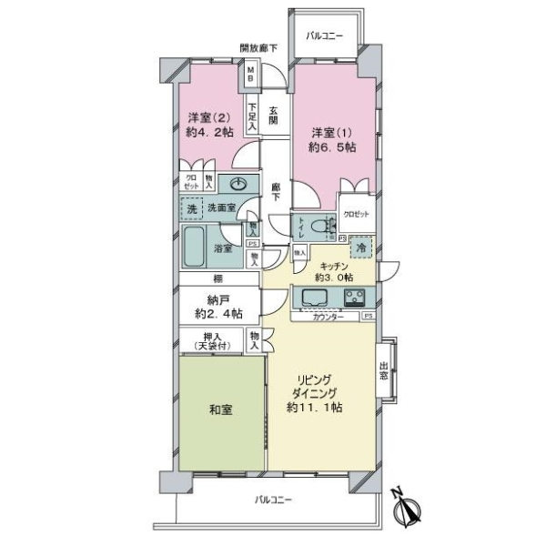 鷺沼すみれが丘パーク・ホームズ 間取図