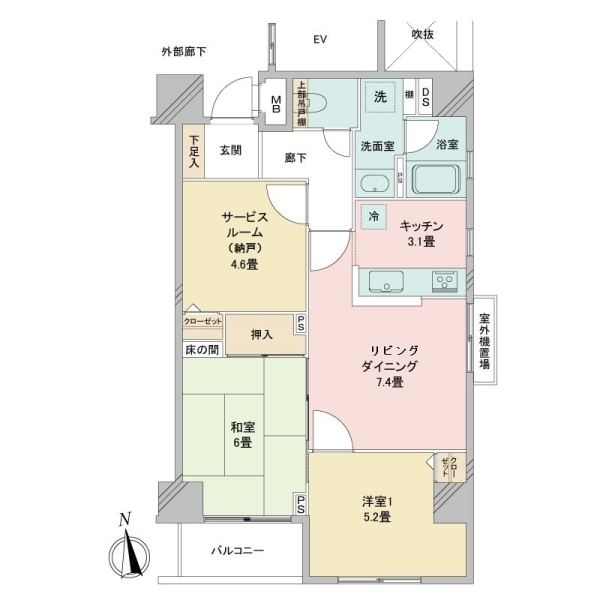 オークヒルズ府中 間取図