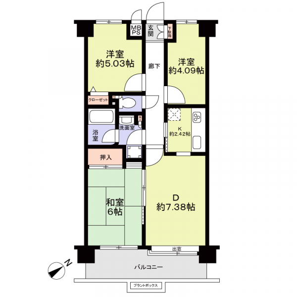 ワコーレ吉野町ガーデン 間取図