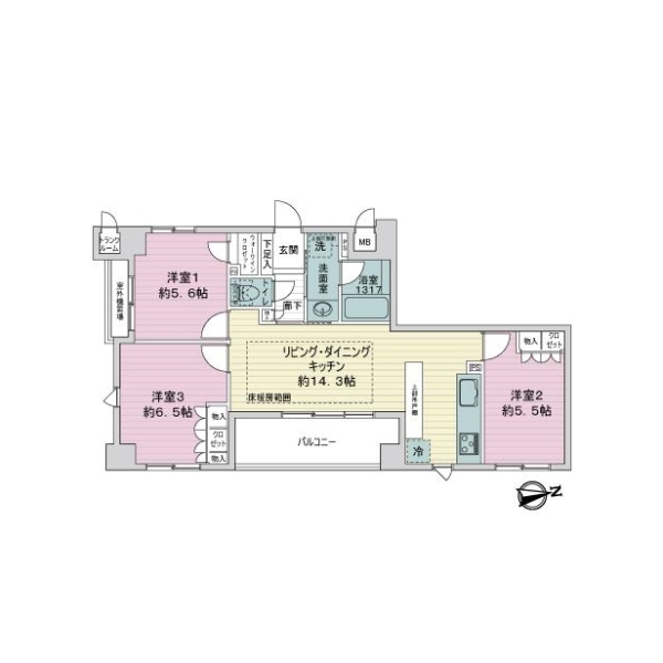 藤和江坂ホームズベネフィール 間取図