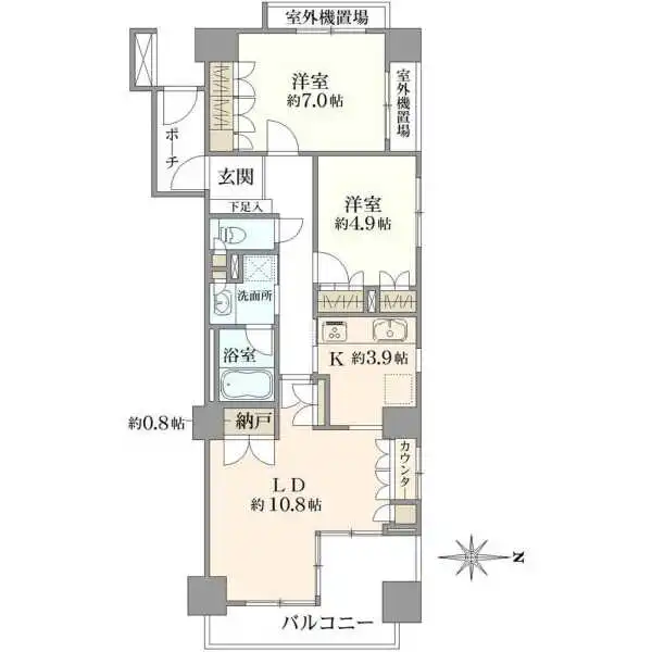 ヒルズ国立 間取図