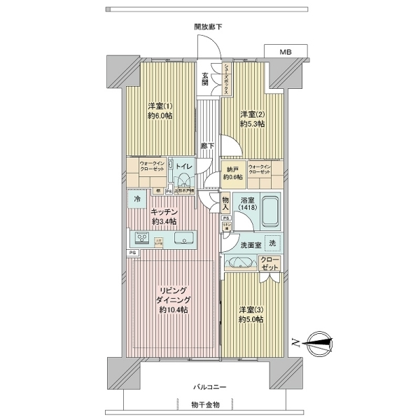 メイツ深川住吉 間取図