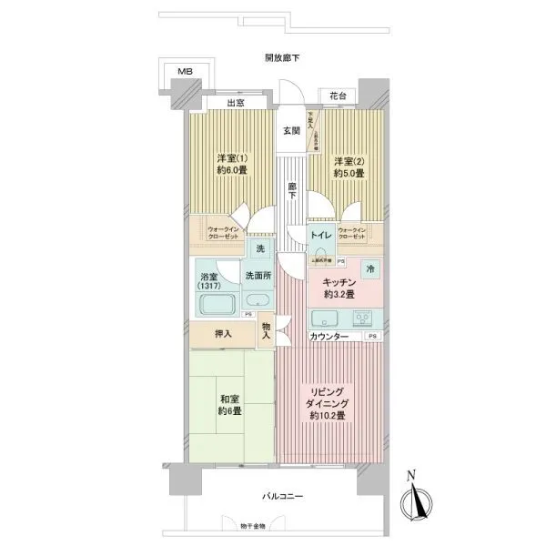 コスモステージ荒川遊園ノースリッジ 間取図